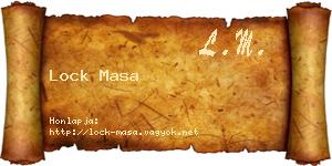 Lock Masa névjegykártya